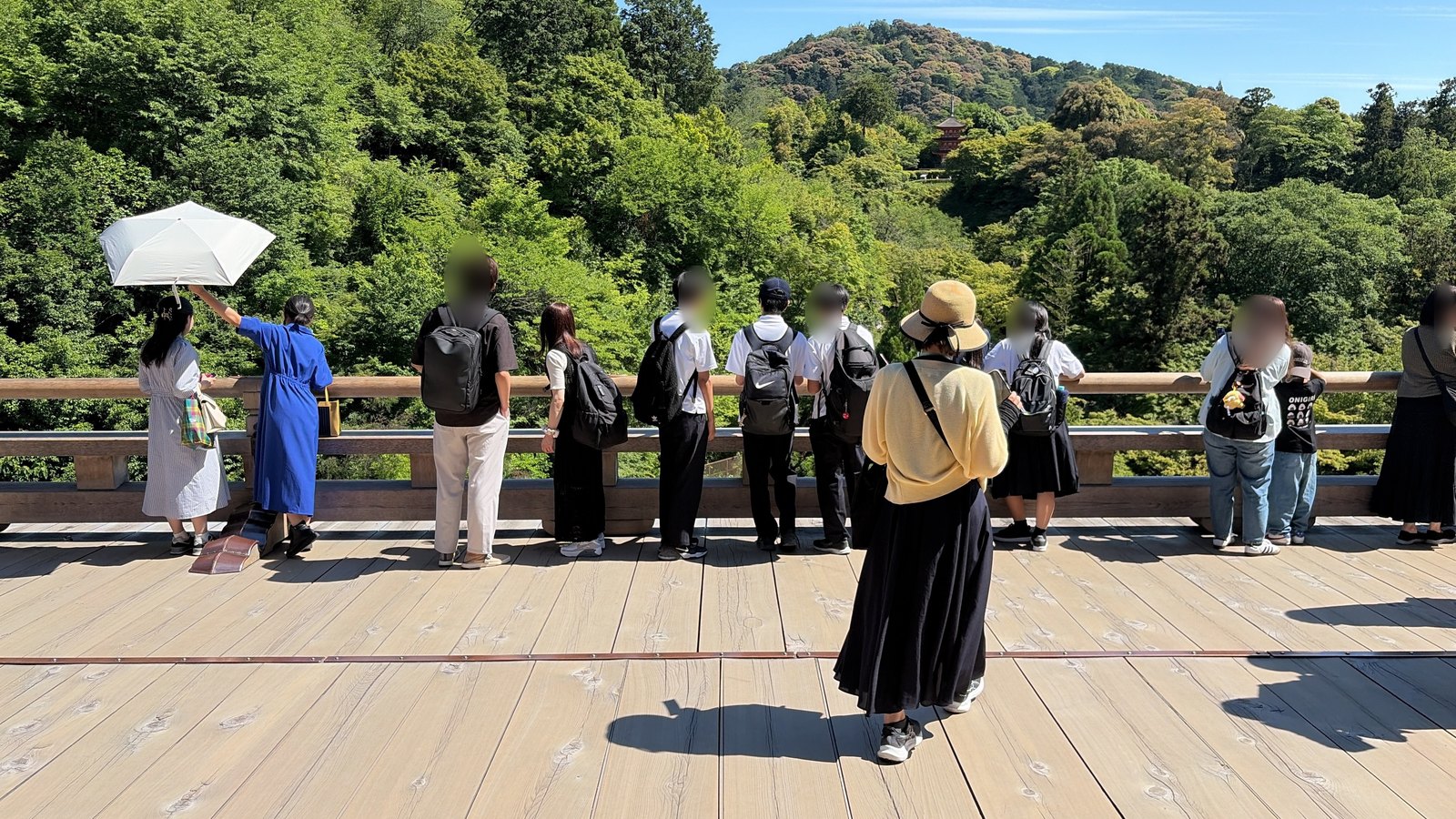 清水寺 舞台からの新緑の眺め