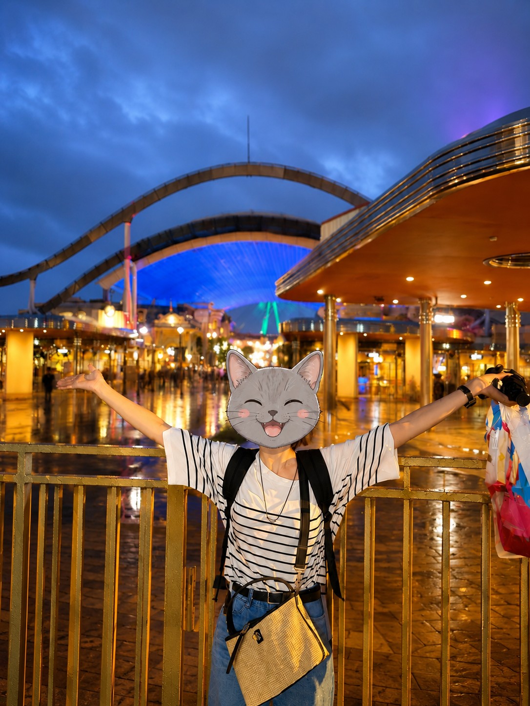雨上がりの夜のUSJ