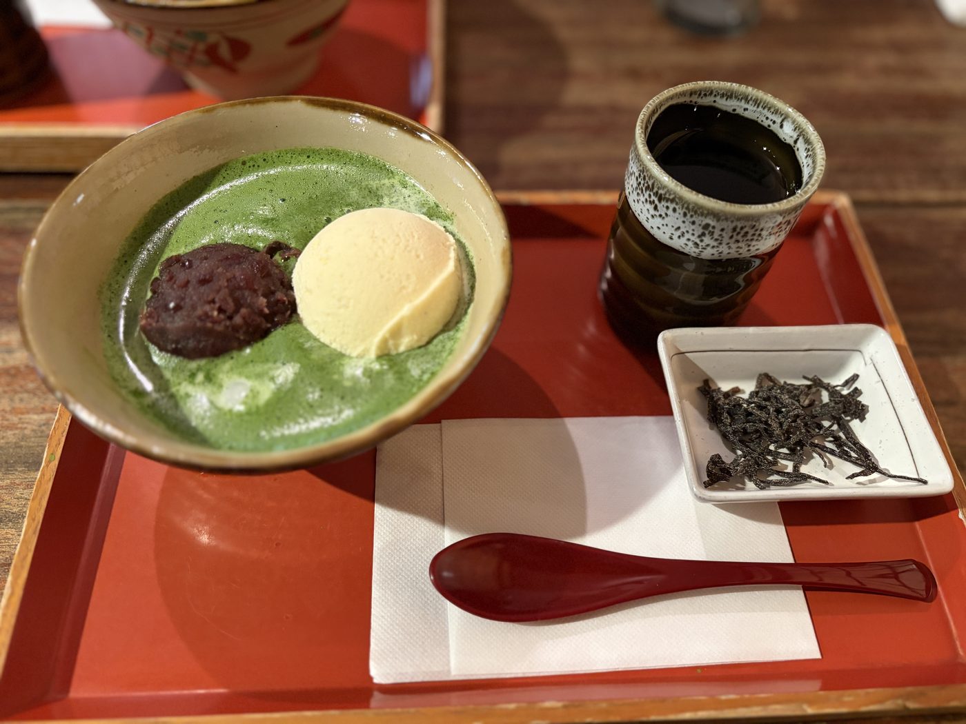 荒木屋の抹茶ぜんざい
