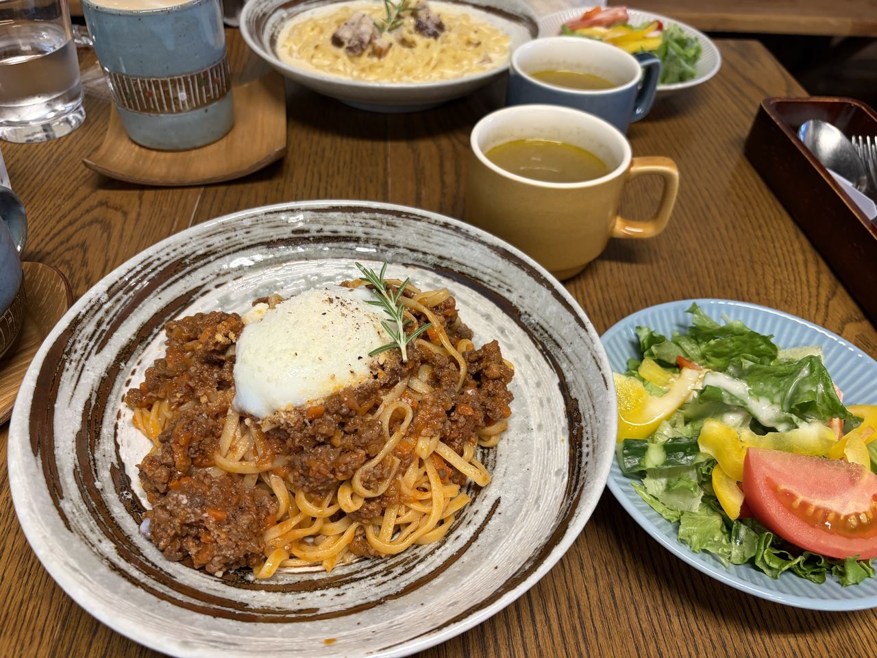 森の温玉ボロネーゼのランチセット