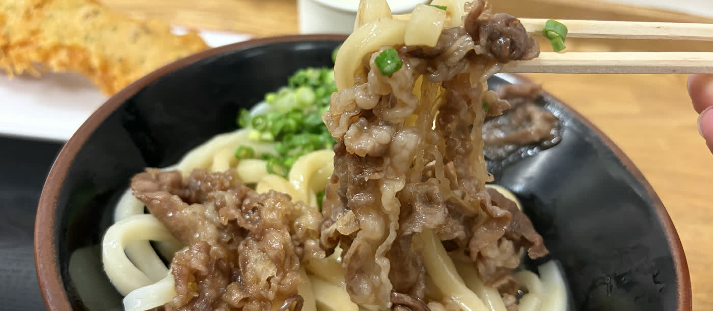 肉ぶっかけうどん